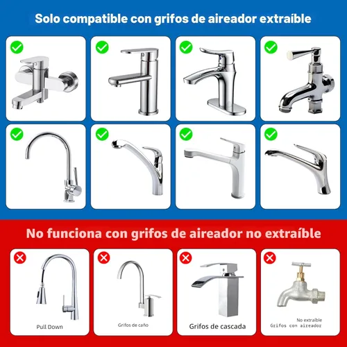 Miniatura 3 de iFealClear Kit de 18 piezas de adaptador de grifo de latón, adaptadores de aireador para fregadero de cocina con 4 piezas de herramientas de llave