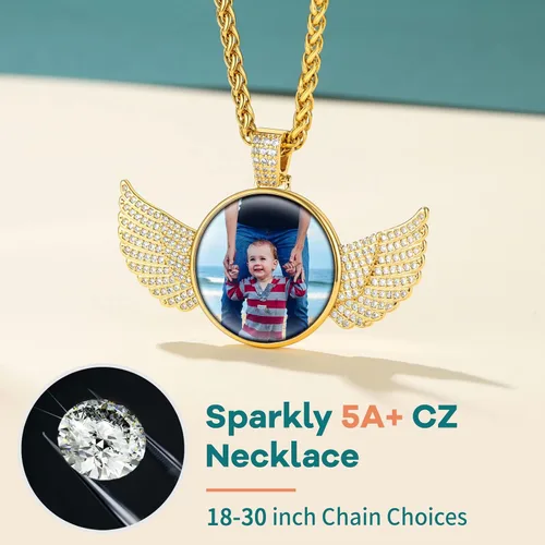 Miniatura 5 de Supcare - Collar con foto o etiqueta de perro para hombres, colgante de foto conmemorativo personalizado para mujeres y hombres