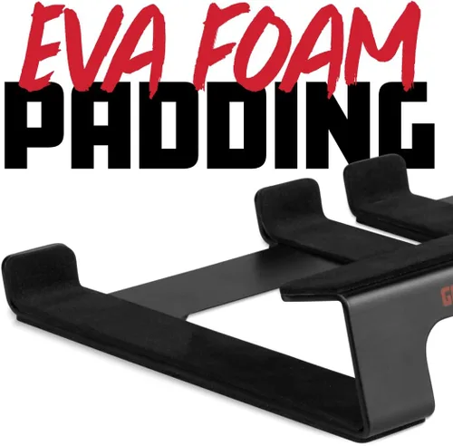Miniatura 3 de Gator Frameworks Soporte de escritorio con abrazadera para monitor de estudio y altavoz con superficie acolchada de espuma EVA, ángulo ajustable
