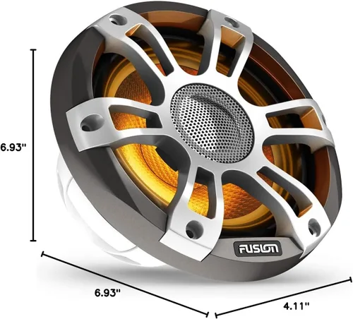 Miniatura 6 de Garmin Fusion Signature Series 3i - Altavoces coaxiales marinos, 6.5 pulgadas, 230 vatios, CRGBW, coaxiales, deportivos, color gris, (par)