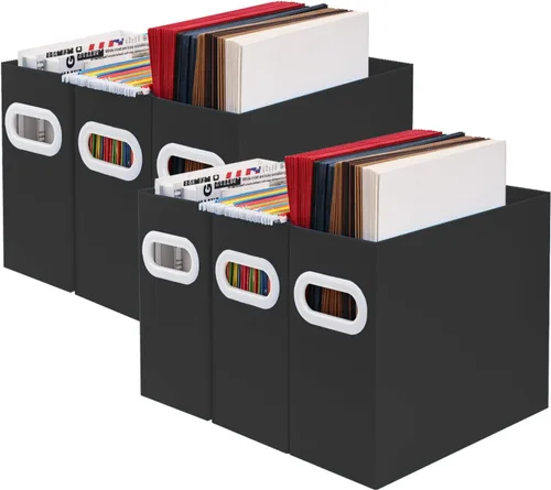 Miniatura 18 de Organizador de archivos colgante, organizador de carpetas de archivos de cartón para tamaño carta, caja de almacenamiento de documentos