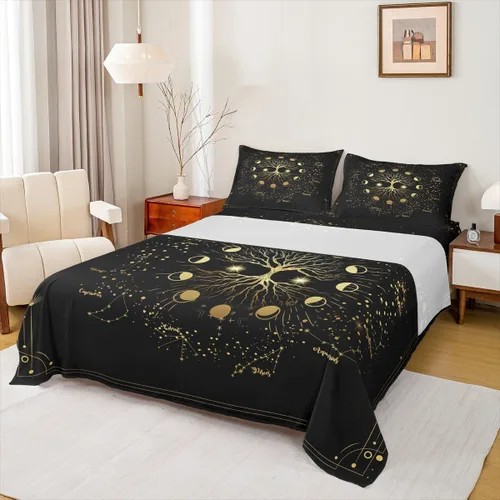 Miniatura 7 de Castle Fairy Juego de sábanas de motocross tamaño twin, juego de ropa de cama verde con diseño de panal ombré, decoración de habitación de niños