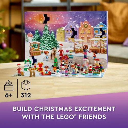 Miniatura 2 de LEGO Friends - Calendario de Adviento 2022 41706 - Juego de juguetes de construcción; 24 regalos y juguetes navideños, incluyendo el trineo