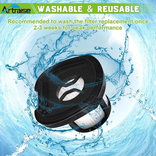 Miniatura 5 de Paquete de 4 filtros de repuesto 2390A para aspiradora de mano Bissell Pet Hair Eraser Model 2390 2389 23903 2284W 2579, comparado con las piezas #