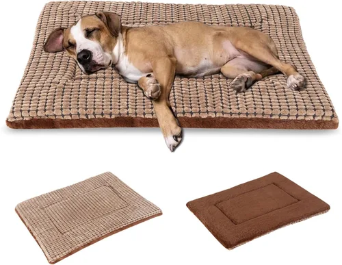 Miniatura 43 de BVAGSS XH079 - Almohadilla reversible para jaula de perro, de espuma viscoelástica, suave, cálida, lavable a máquina, colchón para perreras