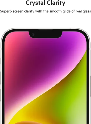 Miniatura 3 de Belkin UltraGlass - Protector de pantalla para iPhone 14, iPhone 13 Pro, fácil aplicación con bandeja guía de instalación, protector de pantalla