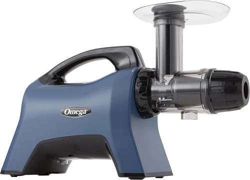 Omega Exprimidor de apio y sistema de nutrición Exprimidor masticador, máquina exprimidora de prensa en frío para apio con dial ajustable, 200 Azul