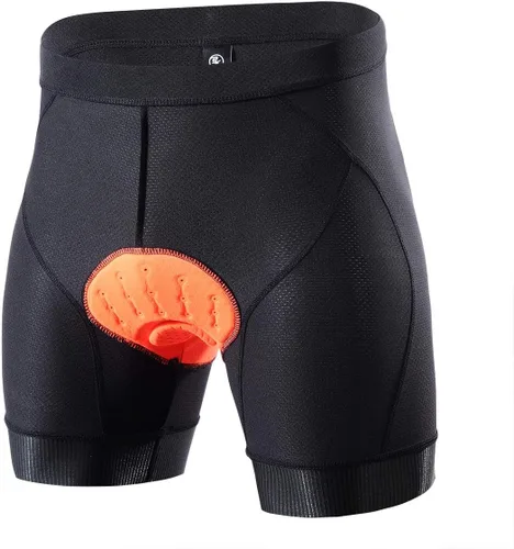 Miniatura 4 de Souke Sports Pantalones cortos de ciclismo para hombre, con acolchado 4D para bicicleta, MTB Liner Shorts con agarre antideslizante en las piernas