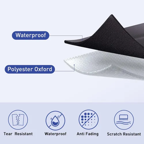 Miniatura 4 de SquarePie Mantel redondo de 60 pulgadas para exteriores con agujero para sombrilla y cremallera, resistente al agua, a prueba de derrames, mantel