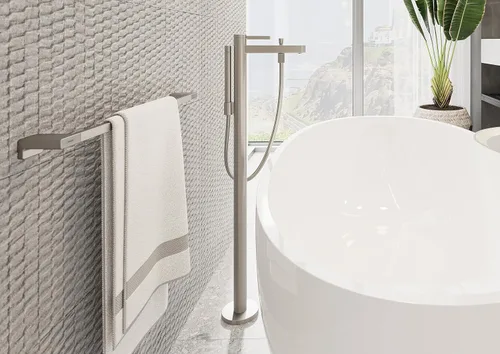 Miniatura 2 de hansgrohe AddStoris 41772820 - Portarrollos de papel higiénico con estante en níquel cepillado cepillado níquel