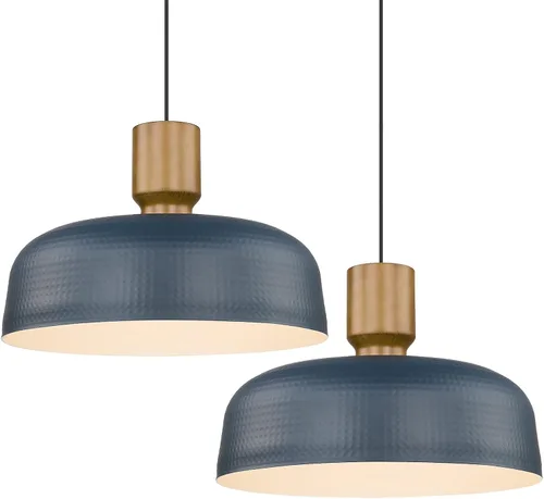 Miniatura 11 de Darkaway Accesorios de Lámparas Colgantes de Techo con Pantalla de Metal Martillado, Lámpara Colgante Moderna para Iluminación de Isla de Cocina