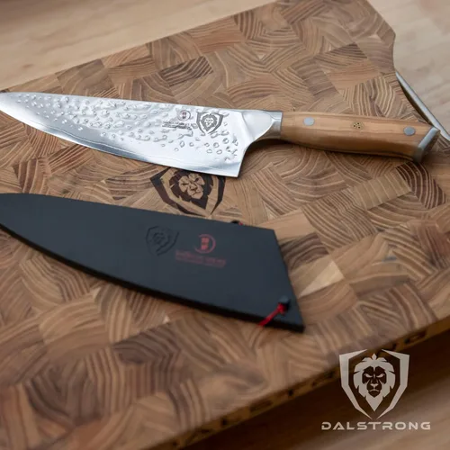 Miniatura 5 de Dalstrong Cuchillo de Chef - Hoja de 8 pulgadas - Serie Shogun - Cuchillo de Cocina de Acero Súper Japonés AUS-10V - Mango de Madera de Olivo - Oliva