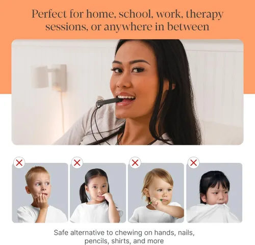 Miniatura 5 de ARK - Collar masticable con dientes de sable para niños y adultos sensoriales para autismo, TDAH, SPD, ansiedad, collar sensorial masticable