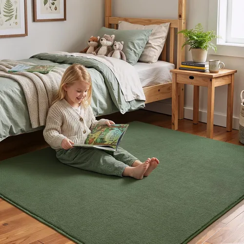 Miniatura 91 de Amearea Alfombras modernas para dormitorio, sala de estar, alfombra de espuma viscoelástica gruesa de 4 x 6 pies, alfombra de espuma viscoelástica