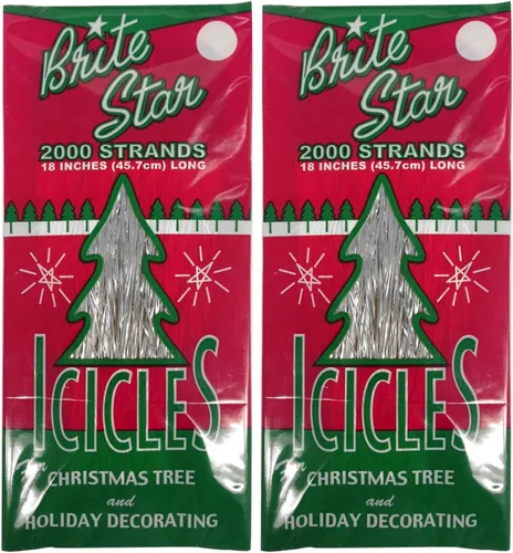 Miniatura 6 de Decoración de lluvia para árbol de Navidad, 1000 hebras por paquete de Brite Star