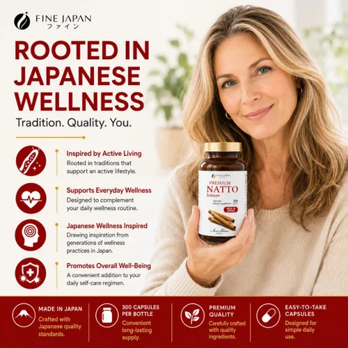Miniatura 6 de FINE JAPAN Natto Kinase Tablets 250mg, enzima de soja fermentada, 300 tabletas, sin gluten, fabricado en Japón