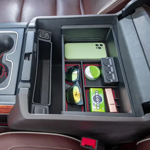 Miniatura 4 de JKCOVER Compatible con Chevy Silverado/GMC Sierra 2014-2018 y Chevy Tahoe Suburban/GMC Yukon 2015-2020 accesorios de bandeja organizadora de consola
