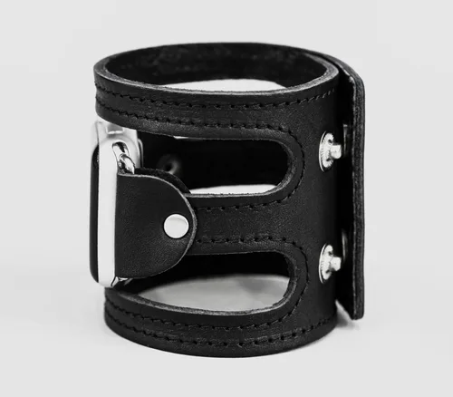 Miniatura 6 de Correa de cuero cosida ancha compatible con Apple Watch de 1.496 in 1.575 in 1.614 in 1.654 in 1.732 in 1.772 in 1.811 in 1.929 in, hecho a mano UA