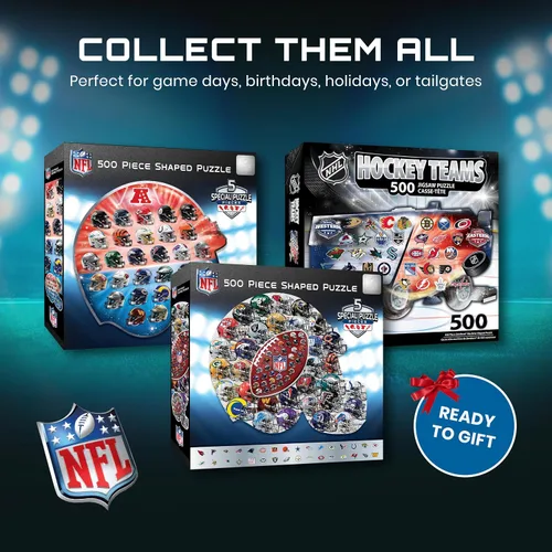 Miniatura 7 de MasterPieces Rompecabezas con Forma de Casco de Arte Drip de la NFL de 500 Piezas - Perfecto para Fanáticos de la NFL - 25"x22
