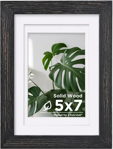 Miniatura 43 de Egofine - Portarretratos de 4 x 6 pulgadas, de madera maciza con plexiglás, para fotos de 3.5 x 5 con paspartú o de 4 x 6 sin paspartú, para colocar