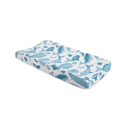 Miniatura 23 de Funda para cambiador Crane Baby, 100% exterior de sarga de algodón, temática de vida en la playa, 40.6 cm x 81.3 cm, fundas ajustadas