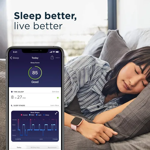 Miniatura 8 de Fitbit Versa 2 Special Edition - Reloj inteligente de salud y acondicionamiento físico con frecuencia cardíaca, música, Alexa integrado, seguimiento