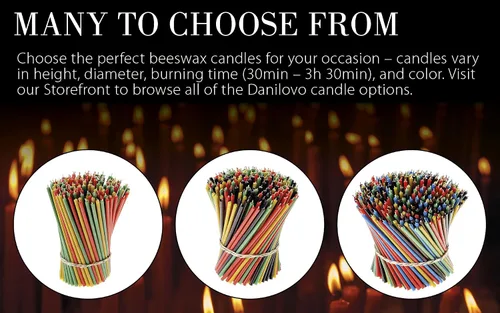 Miniatura 6 de Danilovo Velas finas de cera de abejas – Velas decorativas con aroma a miel, ideales para decoración de cumpleaños u oraciones de la iglesia, 6
