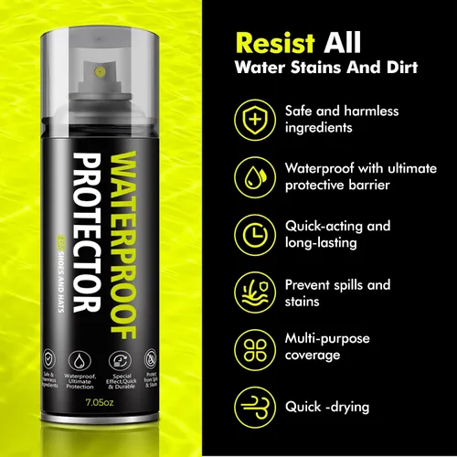 Miniatura 7 de Spray Protector de Zapatos: Spray Impermeable para Manchas de Lluvia y Suciedad, Protección Nano para Zapatillas, Gamuza, Cuero, Botas, Sombrero