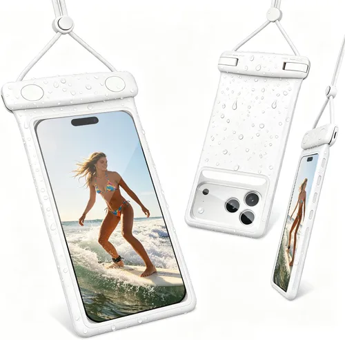 Miniatura 13 de wellhouse Bolsa impermeable para teléfono, funda impermeable para iPhone 17 16 15 14 Pro Max XS Samsung, IPX8 3D bolsa seca para teléfono celular