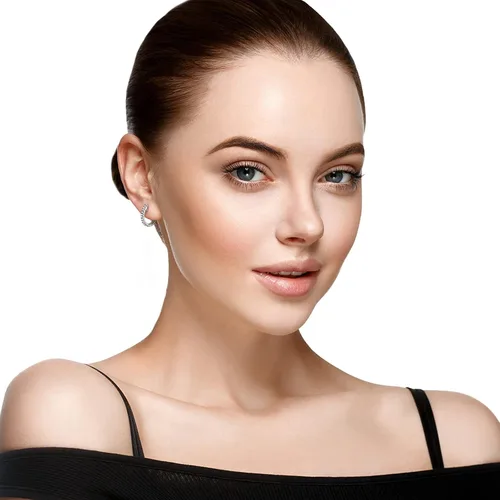 Miniatura 4 de Aretes de plata de ley 925 para mujer, aretes de aro de circonita cúbica 5A, regalos de joyería para ella