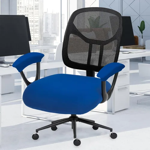 Miniatura 34 de Fundas elásticas para asiento de silla de oficina de escritorio - Funda universal de spandex para silla de computadora - Fundas removibles lavables
