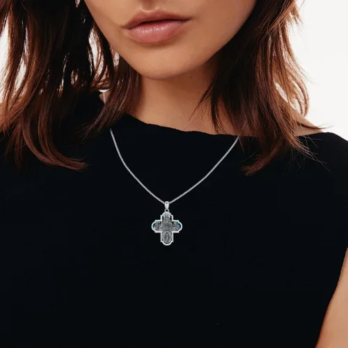 Miniatura 163 de Collar de plata de ley 925 con medalla de San Patrón, colgante de protección católica, amuleto, joyería religiosa para hombres y mujeres