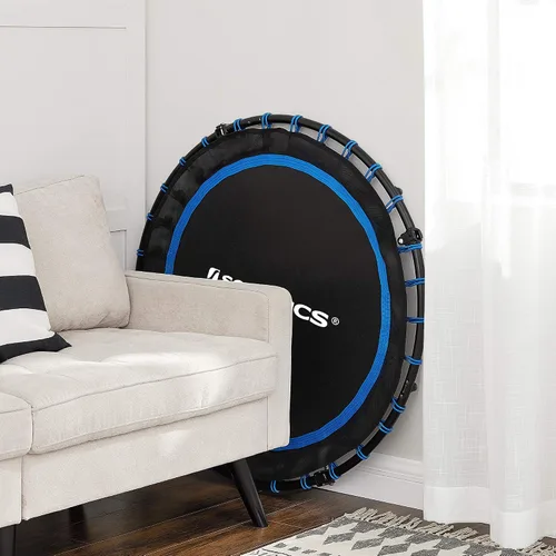 Miniatura 8 de SONGMICS Mini trampolín de fitness de 40 pulgadas, rebote de fitness con pasamanos ajustable, trampolín plegable para entrenamiento en casa, carga