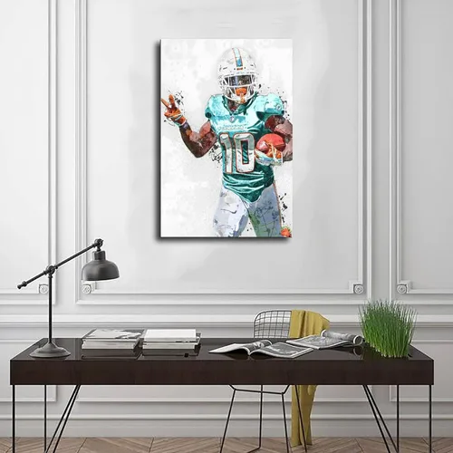 Miniatura 3 de Póster de Tyreek Hill en Lienzo para Decoración de Pared, Póster Artístico, Cuadro para Sala de Estar, Recámara, Póster sin Marco: 12x18 pulgadas