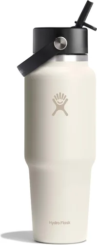 Miniatura 32 de Hydro Flask Botella de agua de viaje – Acero inoxidable aislado – Tapa ancha con pitillo, antiderrames, a prueba de fugas en 24 oz Trillium Pink