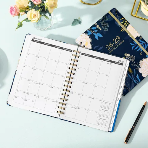 Miniatura 7 de Agenda mensual/calendario 2026-2028 - Agenda mensual de 3 años 2026-2028, 6.3" x 8.4", de enero de 2026 a diciembre de 2028, pestañas de meses