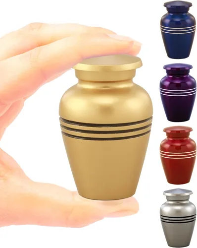 Miniatura 5 de Serenity Urna de recuerdo para cenizas humanas y mascotas, mini urna de cremación con bolsa de terciopelo y embudo, elegante urna conmemorativa