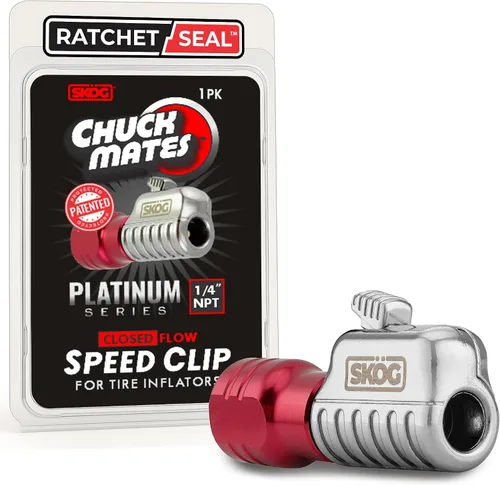 Miniatura 10 de SKÖG Chuck Mates Reach360 Extensión articulada de 7 pulgadas para infladores de neumáticos Adaptador F-NPT y Schrader de 1/4" Camiones