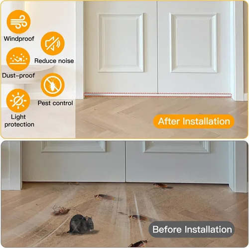 Miniatura 6 de Nest - Tira de sellado de espuma de madera para puertas y ventanas, alta elasticidad, cinta aislante de goma de alta adherencia, espuma de puerta