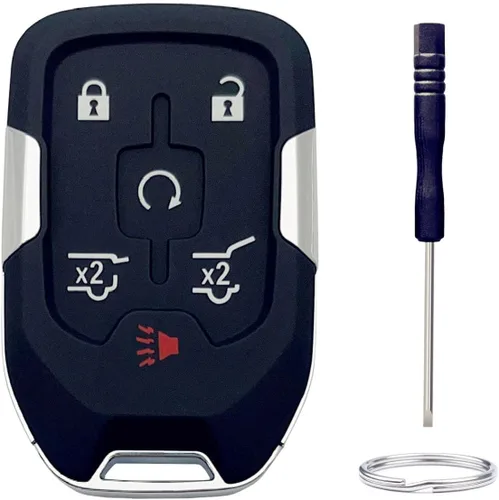 Miniatura 6 de Carcasa de repuesto para llavero GMC Acadia Terrain Yukon Chevy Suburban Tahoe de 5 botones de entrada sin llave de automóvil con control remoto
