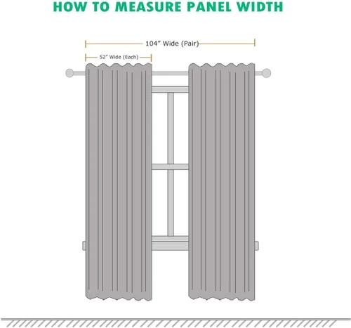 Miniatura 6 de Panel de cortina Meridian Blackout para ventana, par de paneles/conjunto de 2, por Royal Hotel