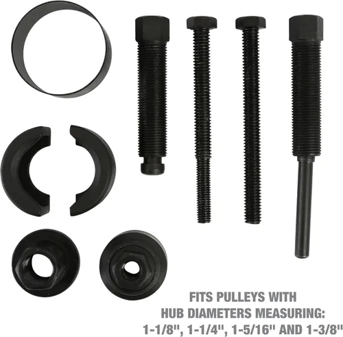 Miniatura 6 de OEMTOOLS Kit de extractor e instalador de polea de dirección asistida, remueve e instala poleas de bomba de dirección asistida en la mayoría