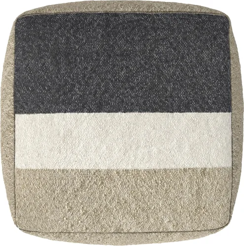Miniatura 4 de SIMPLIHOME Claudette - Puf cuadrado de 18 pulgadas de ancho tapizado de tela acrílica otomana en multicolor, taburete bohemio, puf decorativo