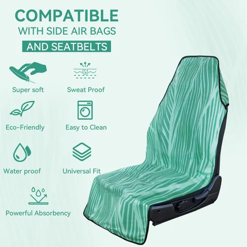 Miniatura 2 de Booty Barrier 3.0 - Funda de asiento de automóvil lavable altamente resistente al agua para después del entrenamiento y niños, tela suave