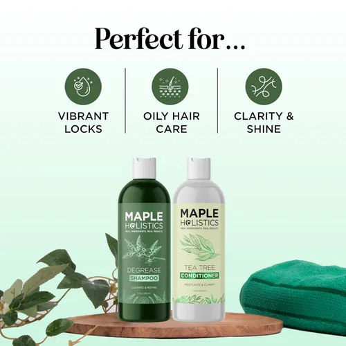 Miniatura 8 de Champú y acondicionador para cabello graso y cuero cabelludo, sin sulfatos ni parabenos, juego de champú y acondicionador para el cuidado