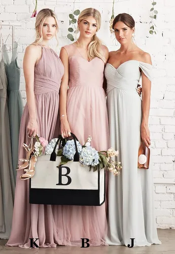 Miniatura 44 de Initial Canvas Tote Bag Birthdays Gift for Women Mom Teacher Friend Bridesmaid,Custom for Wedding Beach Holidays