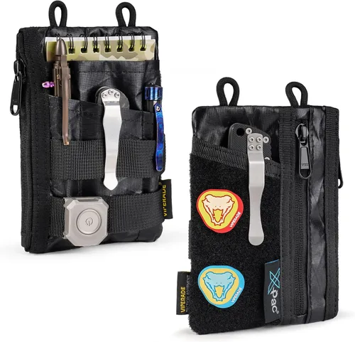 Miniatura 10 de VIPERADE VE16 Bolsa EDC, Organizador EDC para Hombres - Organizador de Bolsillo Bolsa Multiherramienta Billetera para Equipos EDC Verde/beige