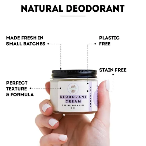 Miniatura 7 de ECO ROOTS Desodorante Natural para Mujeres y Hombres Crema Desodorante Orgánica Sin Aluminio Desodorante Saludable Sin Bicarbonato de Sodio