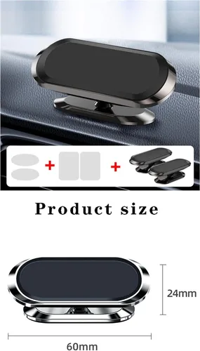Miniatura 2 de Soporte magnético para teléfono de coche, 2 unidades, rotación de 360°, apto para teléfonos inteligentes generales