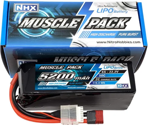 Miniatura 2 de NHX Muscle Pack 6S 22.2V 5200mAh 50C Lipo Batería con conector DEANS